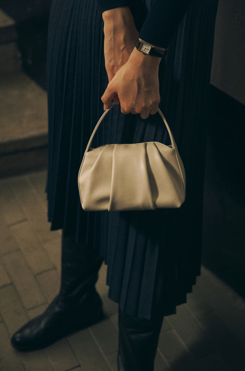 아뜰리에드루멘 오르간 브라운 팡틴백 레더 셔링 토트백 크로스백 가방 상품이미지5