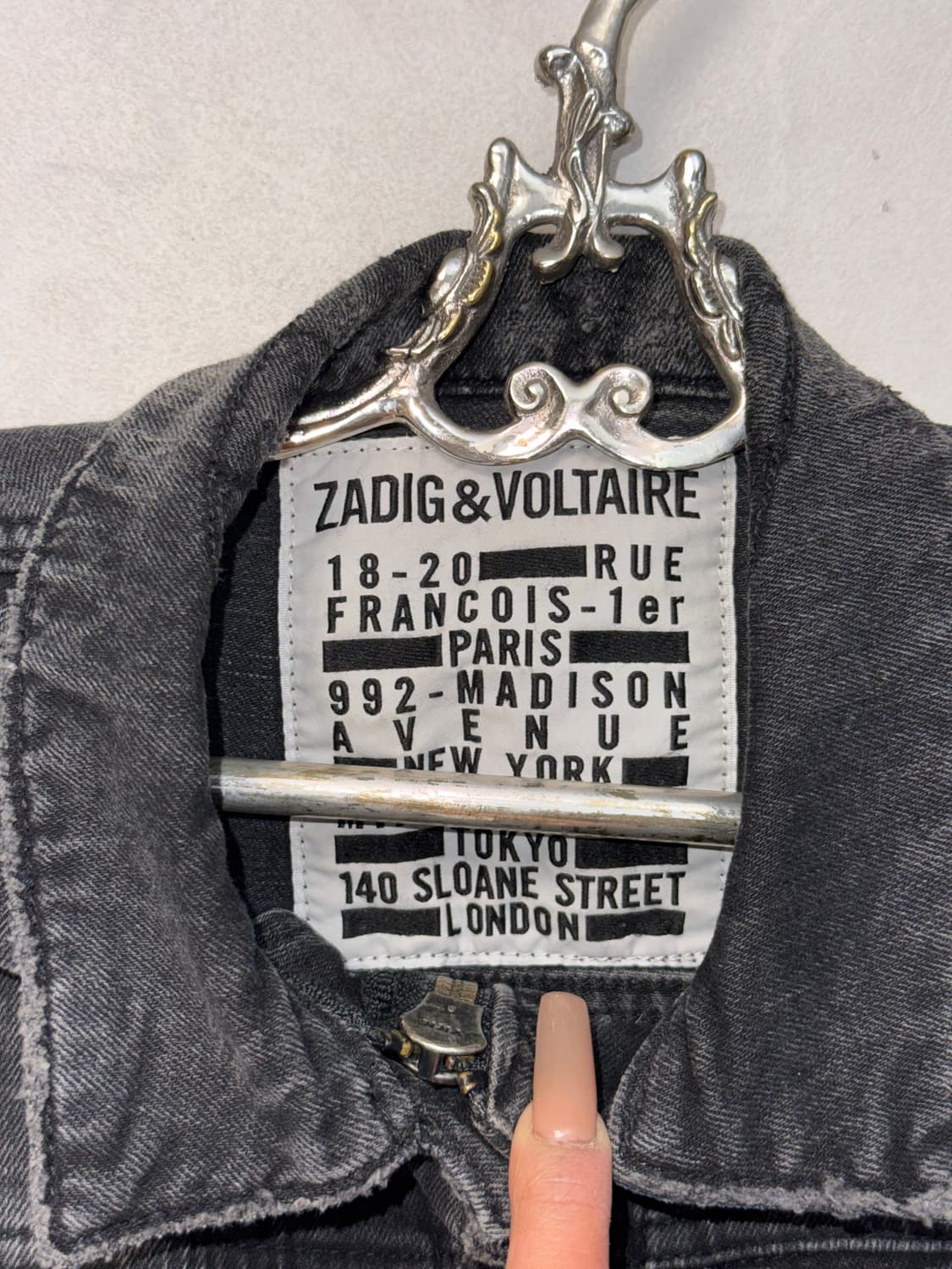 Zadig&Voltaire black denim zipup jacket 상품이미지5