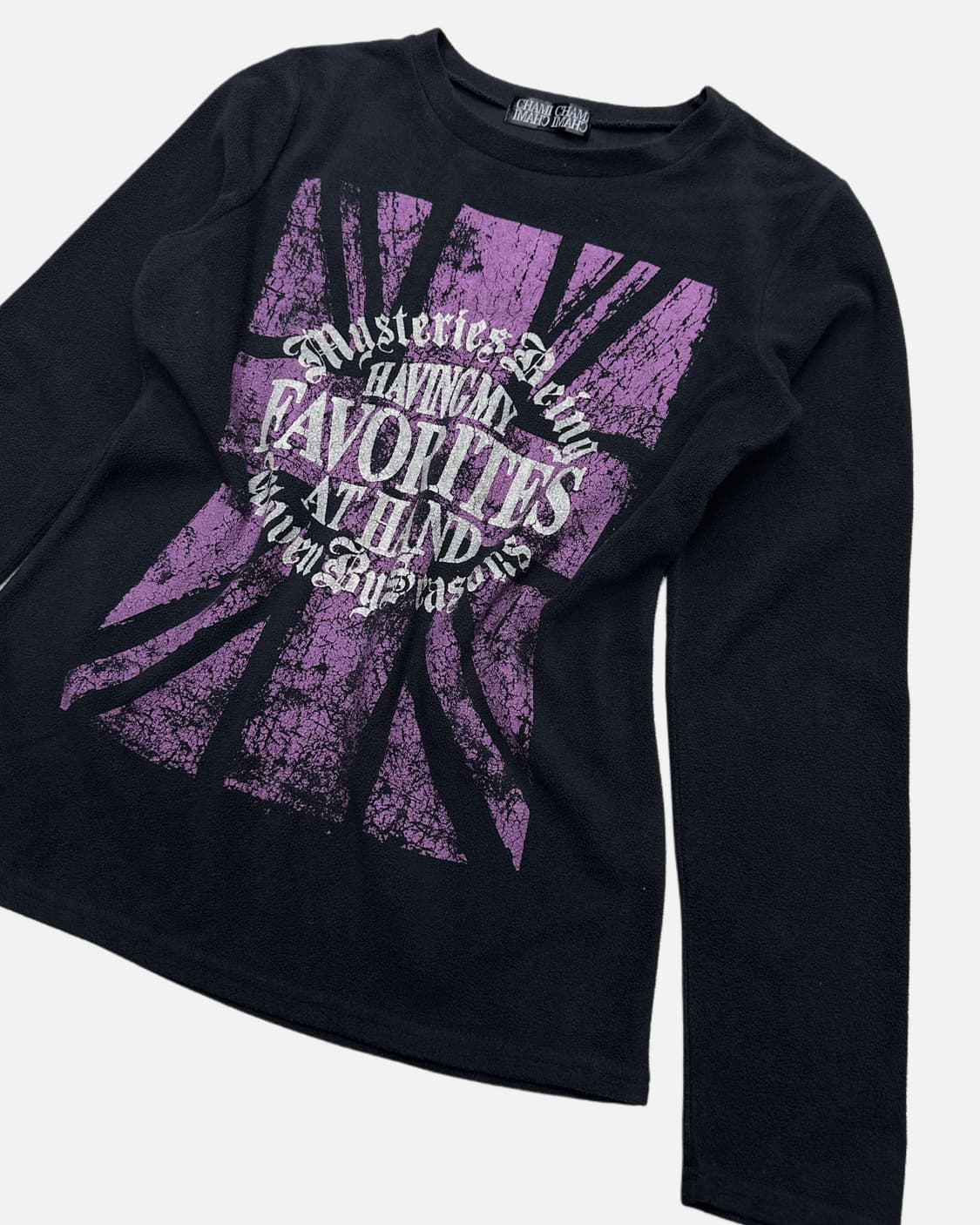 grunge printing fleece t-shirt 상품이미지3