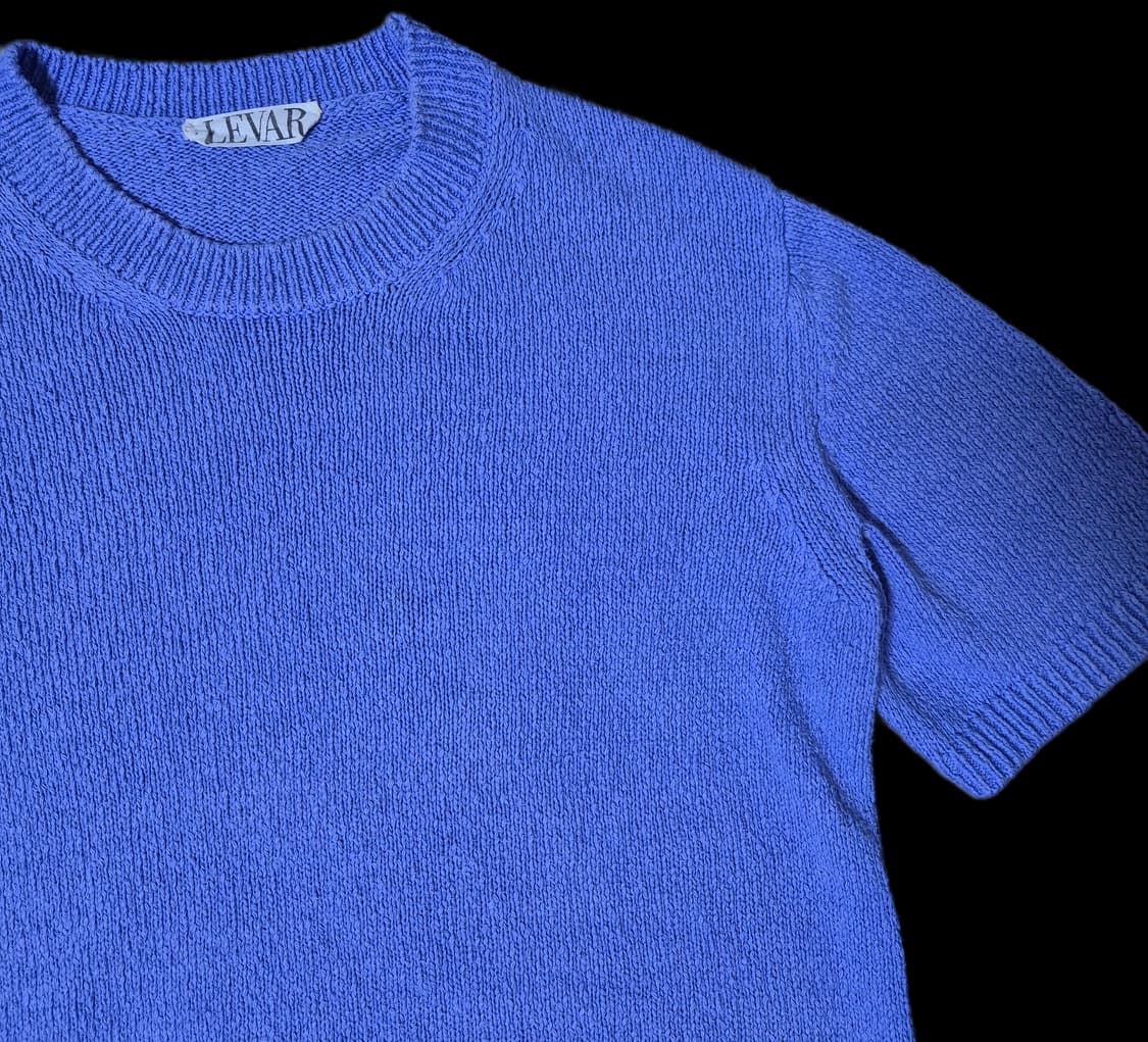 르바 Levar 반팔 부클 니트 바이올렛 상품이미지5