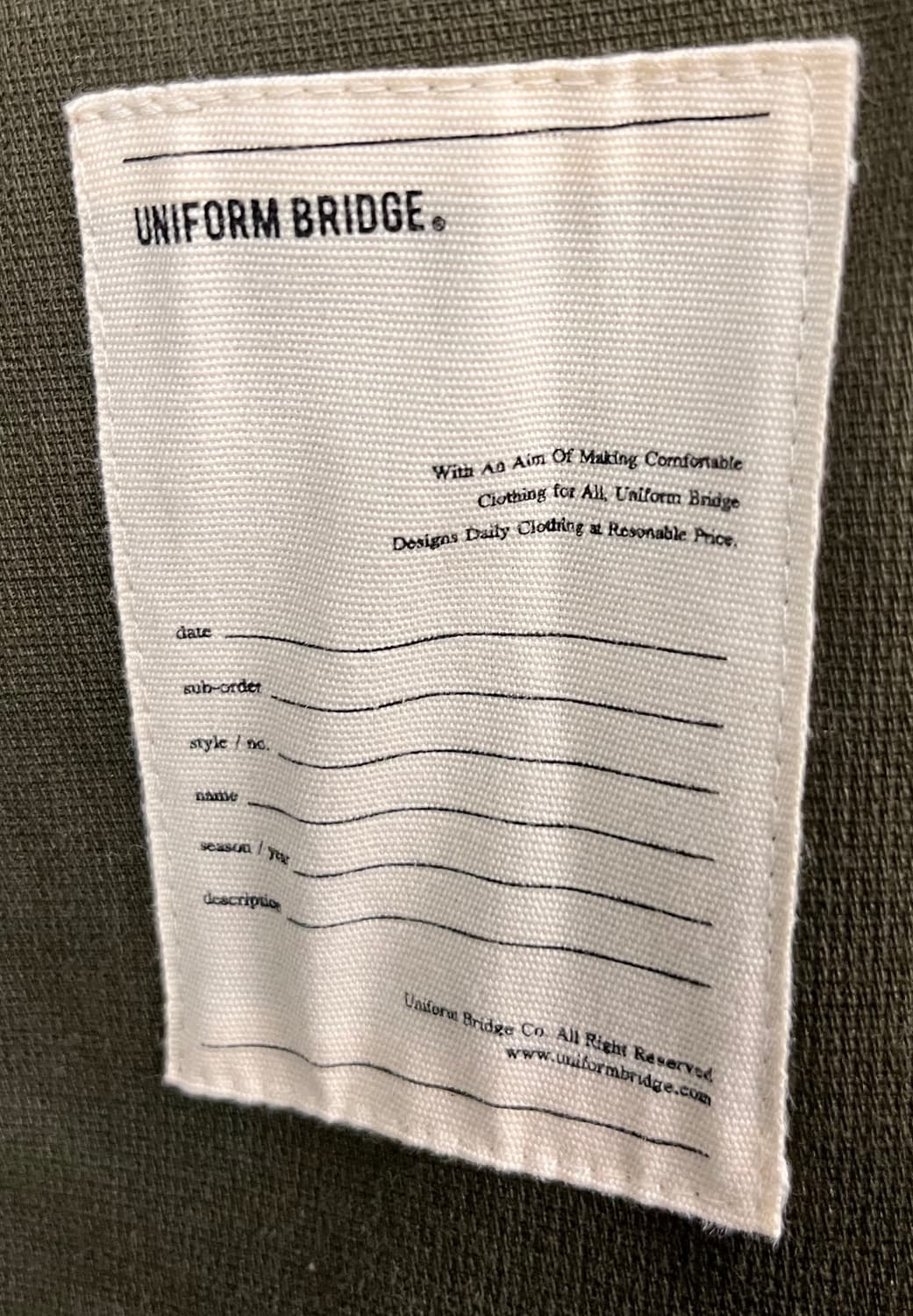 유니폼브릿지 밀리터리 자켓 L 상품이미지5