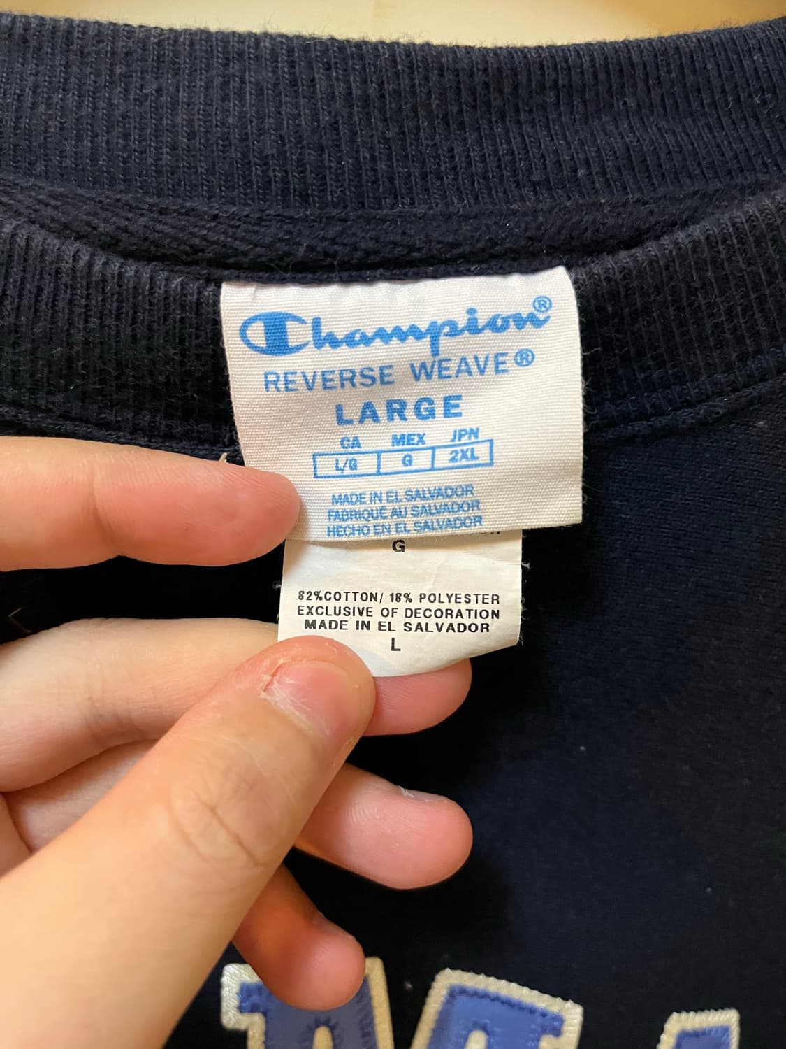 챔피온 MOMA 모마 네이비 맨투맨 L 상품이미지2