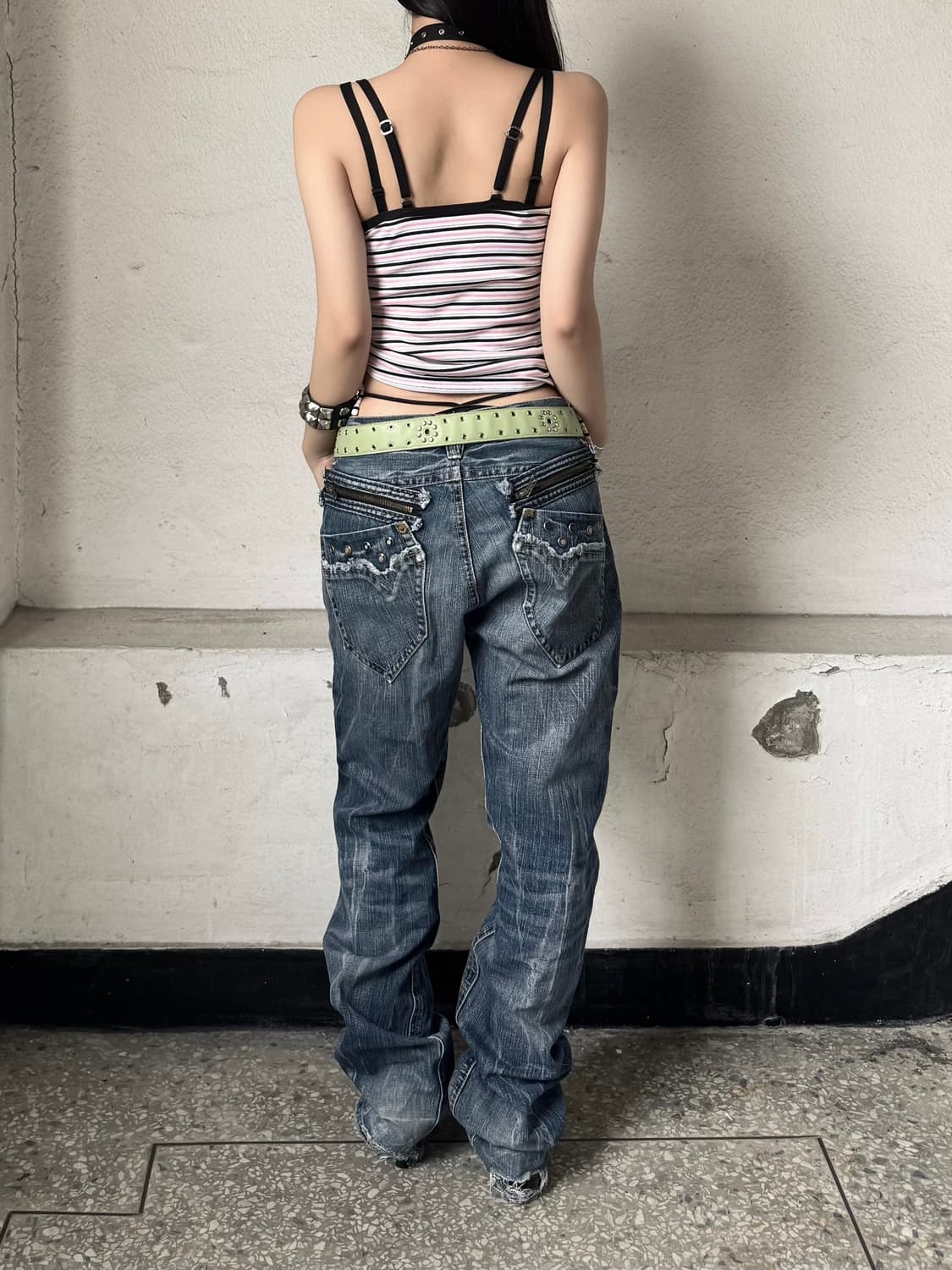 Washed wide straight pants 상품이미지2