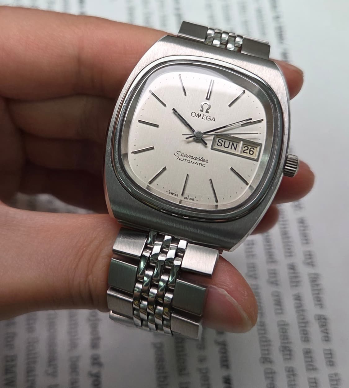빈티지 오메가 씨마스터 테레비 데이데이트 순정 실버판 (일자형 브슬 ve 상품이미지5