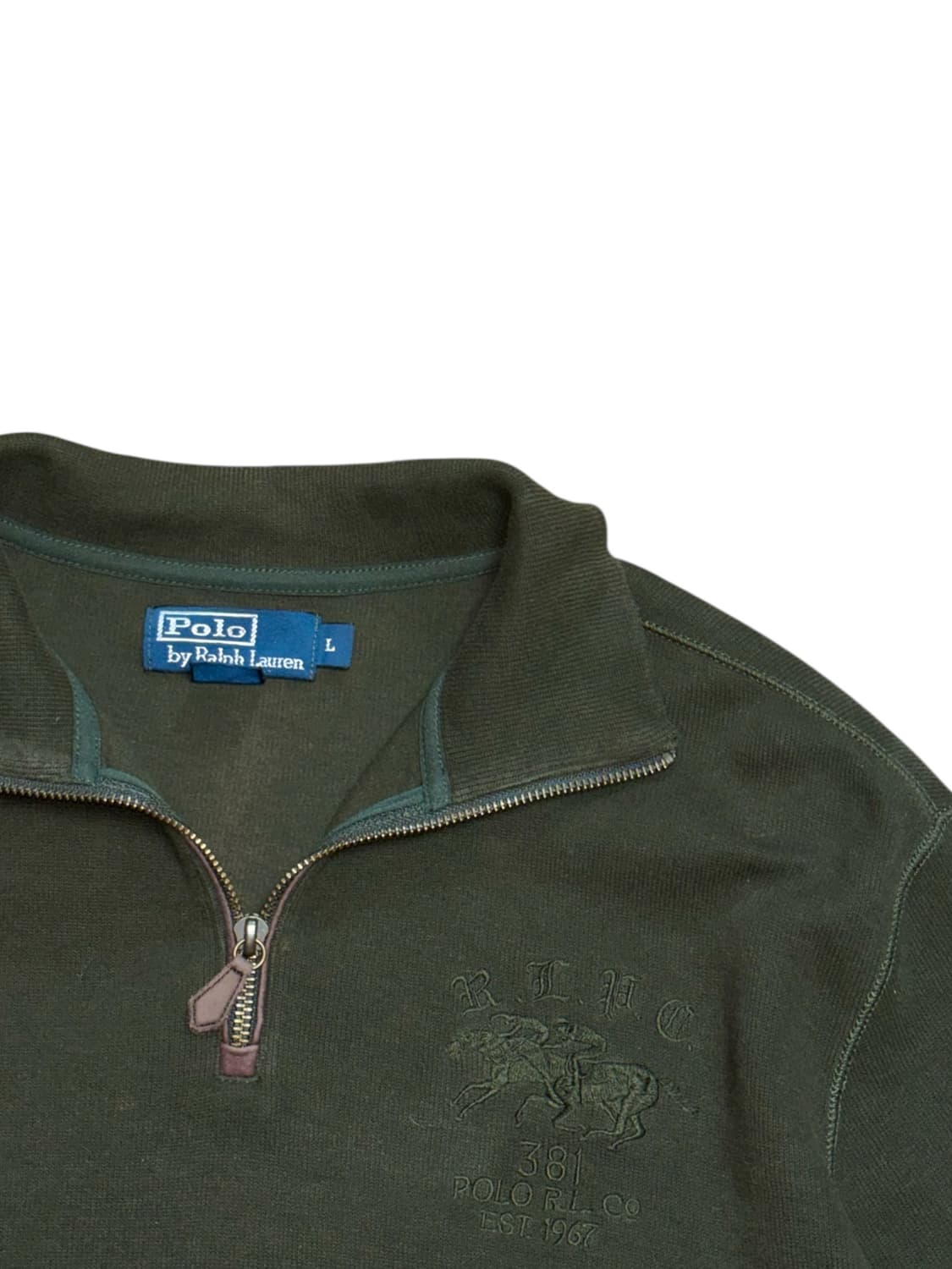 폴로 랄프로렌 하프 집업 자수 로고 니트 상품이미지4