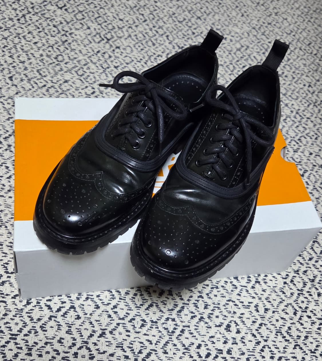 자라 ZARA 캐주얼 윙팁 더비 블랙 43 상품이미지1