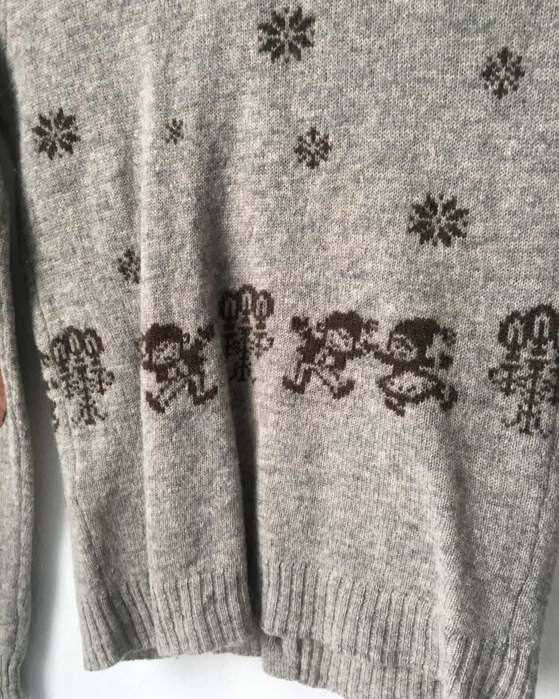 Snow pattern knit cardigan 상품이미지5