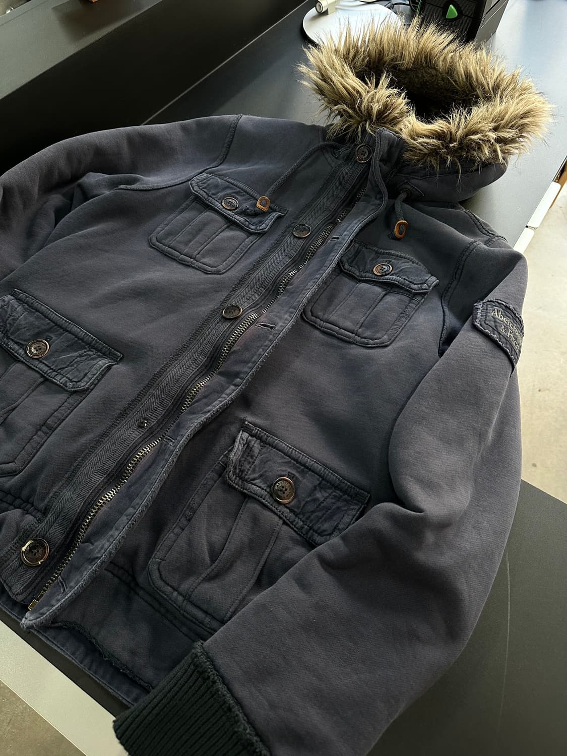 아베크롬비 머슬핏 울프죠 포켓 후드자켓 상품이미지7