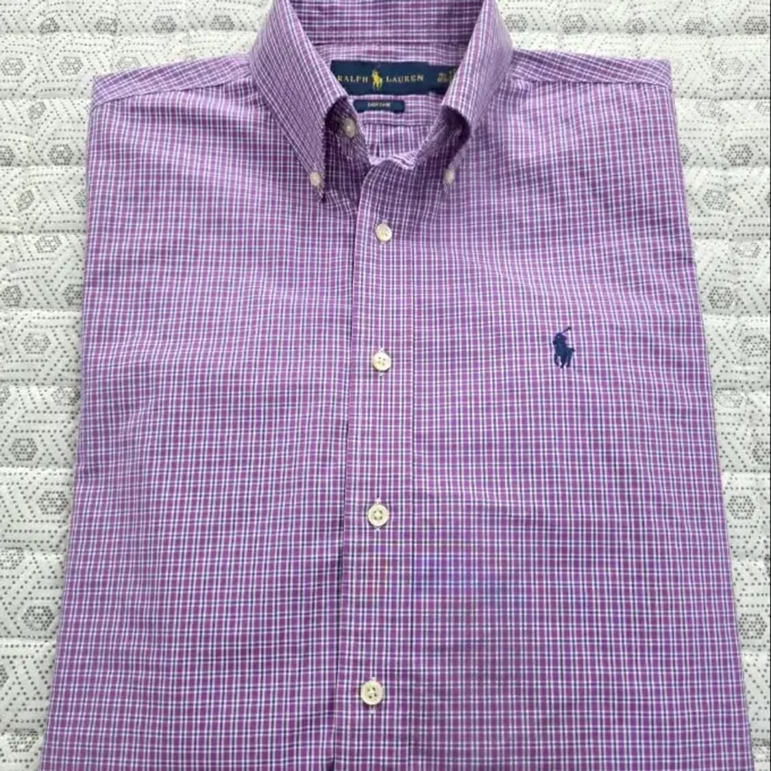 폴로 랄프로렌 퍼플 체크 셔츠 남성 95~100 상품이미지6