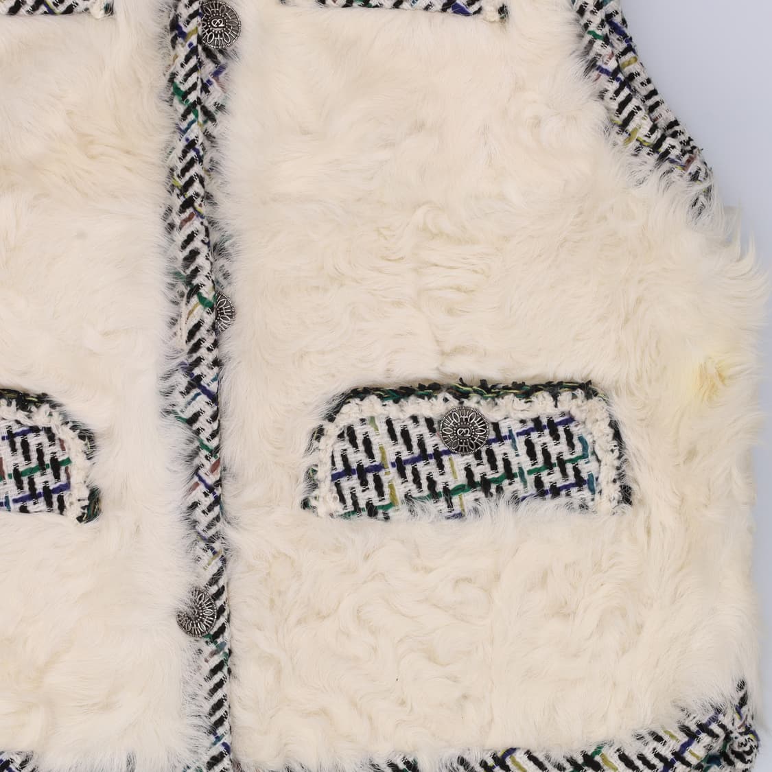 82 한섬오즈세컨 트위드 퍼 조끼 0401H1 상품이미지4