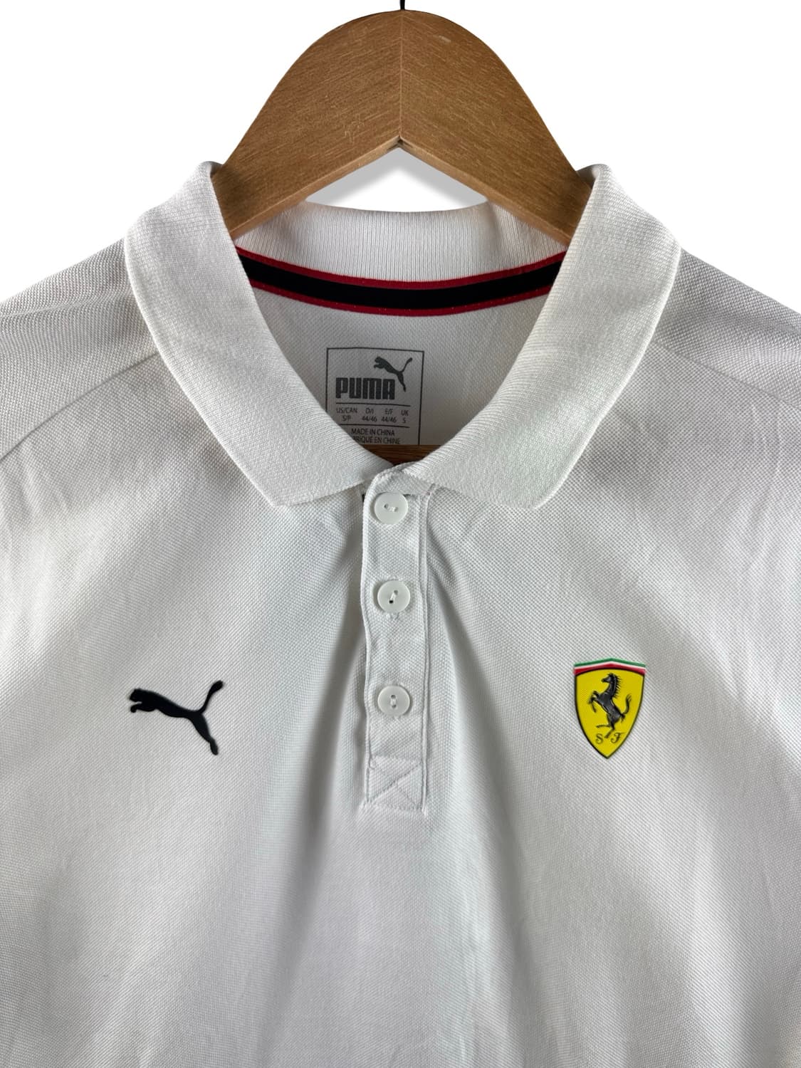 페라리X퓨마 화이트 카라티셔츠2786 상품이미지3