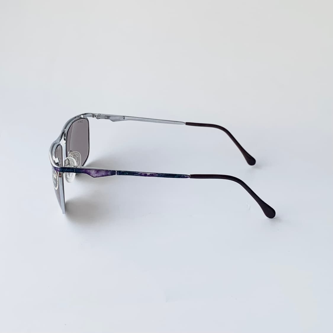 971 데드스탁 미착용 실버 마블 아세테이트 메탈 선글라스 레트로 상품이미지3