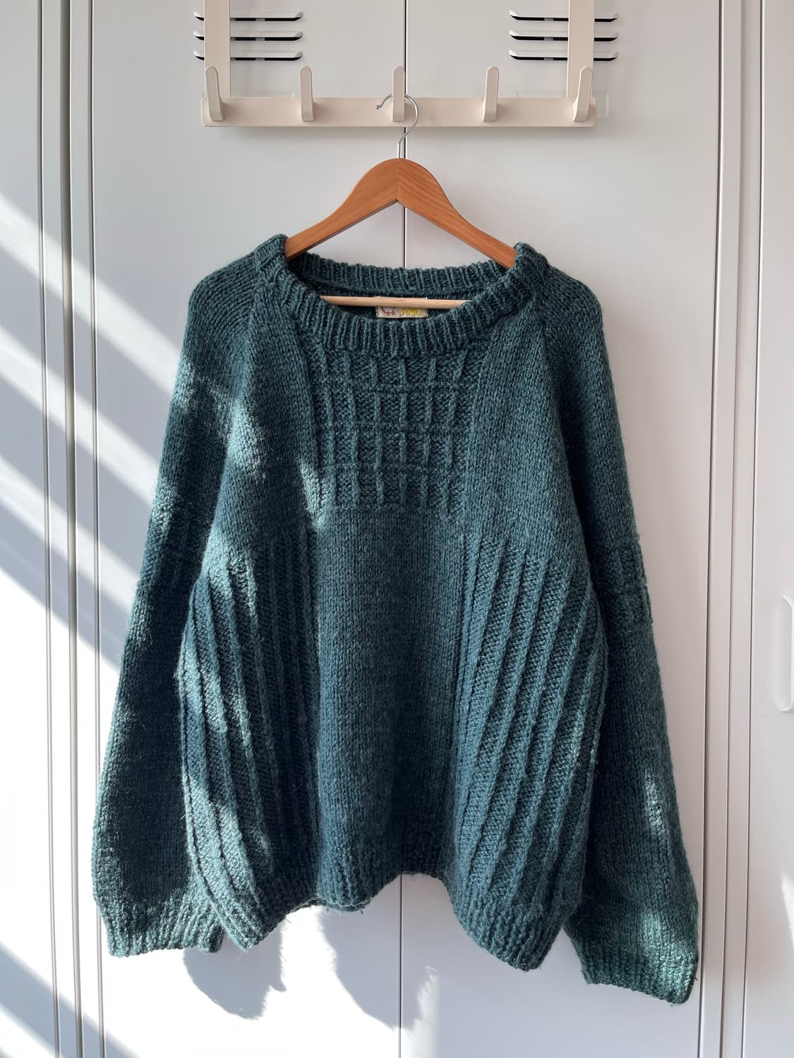 Yliko 그린 헤비 울 라운드 오버핏 니트 상품이미지7