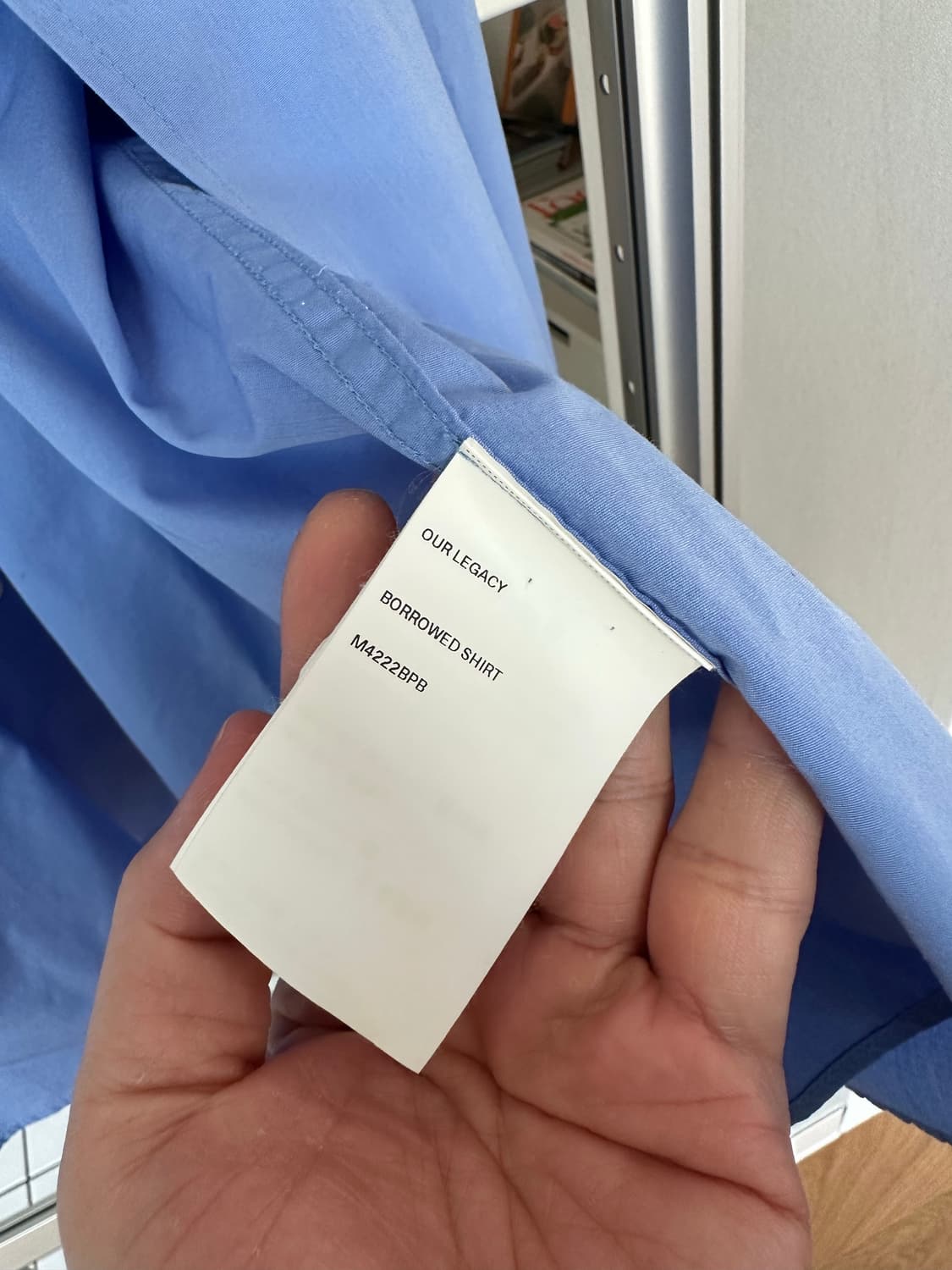 [48]아워레가시 버로우드 셔츠 블루 상품이미지5