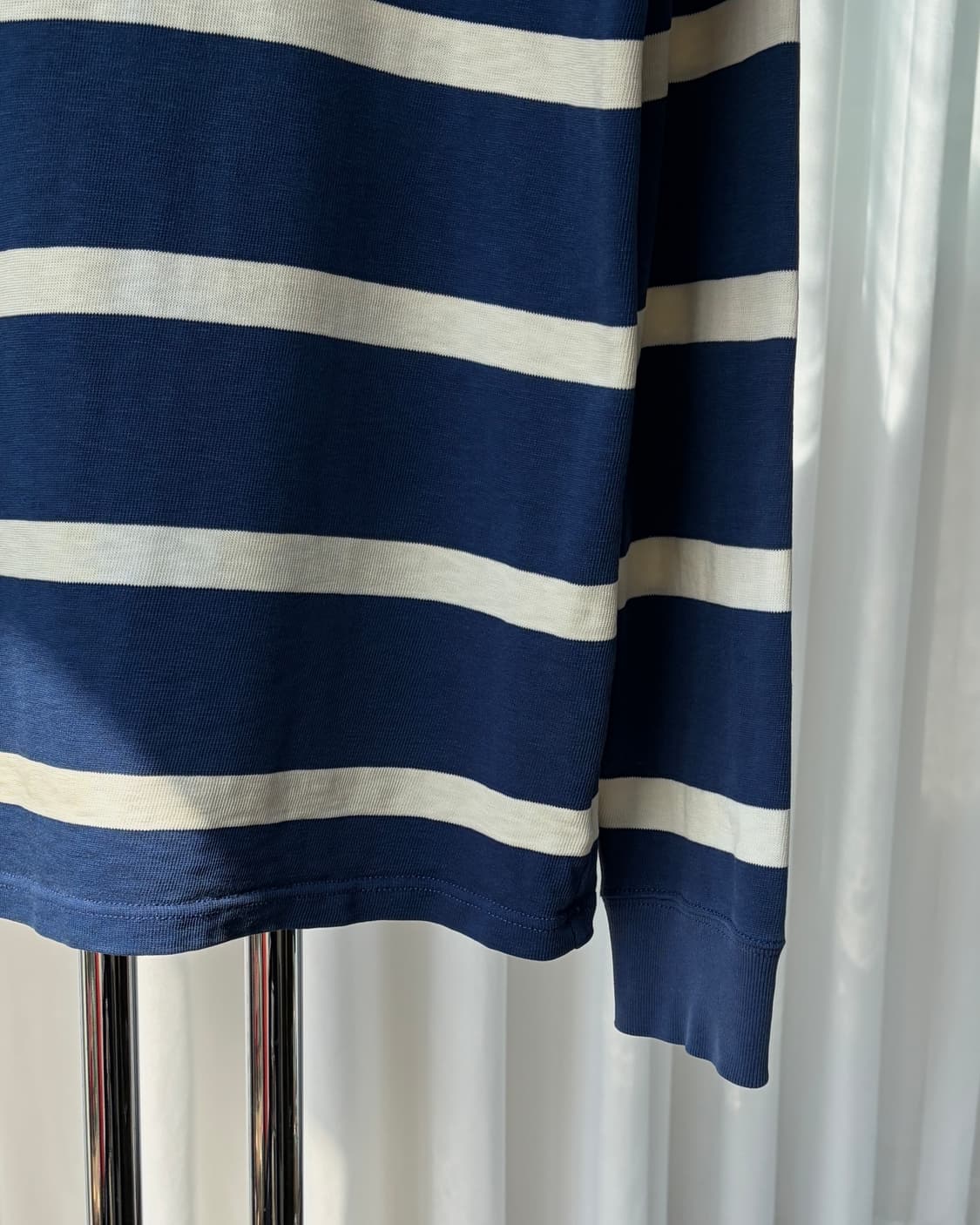 [M]폴로 랄프로렌 류준열 스트라이프 럭비 티셔츠 navy 상품이미지5