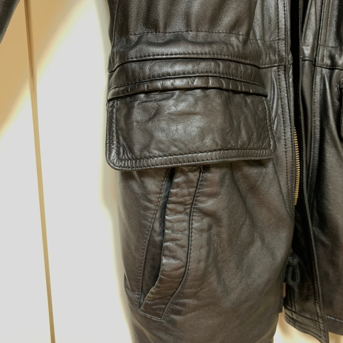 빈티지 리얼레더 헌팅 자켓 상품이미지3