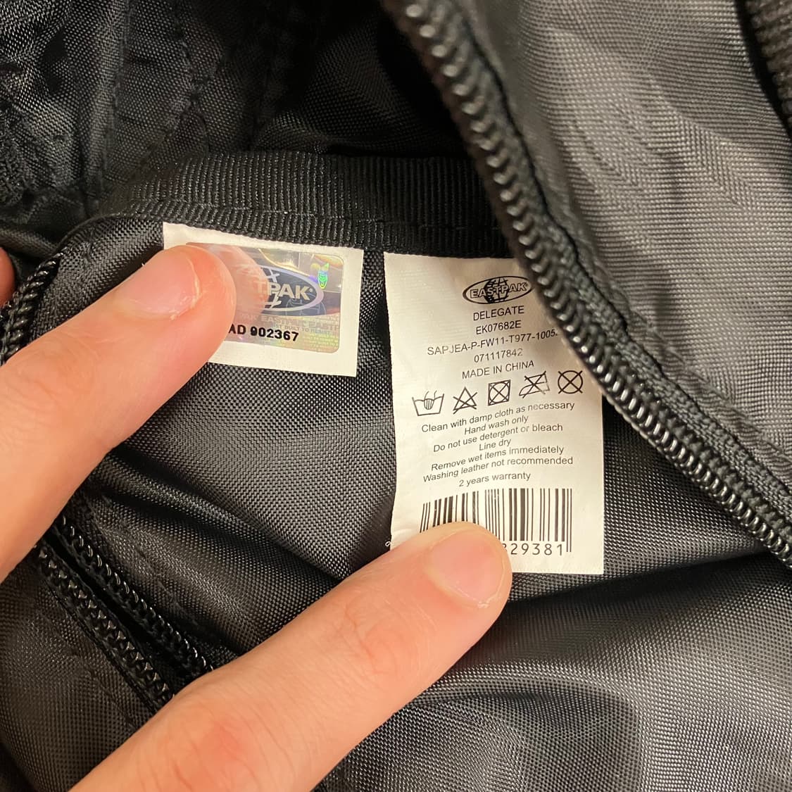 N224 이스트팩 체크 코듀로이 크로스백 상품이미지6