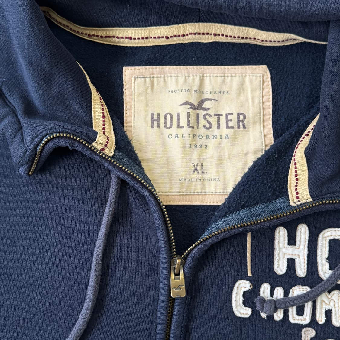 홀리스터 빈티지 데미지 패치 후드집업 XL 상품이미지6