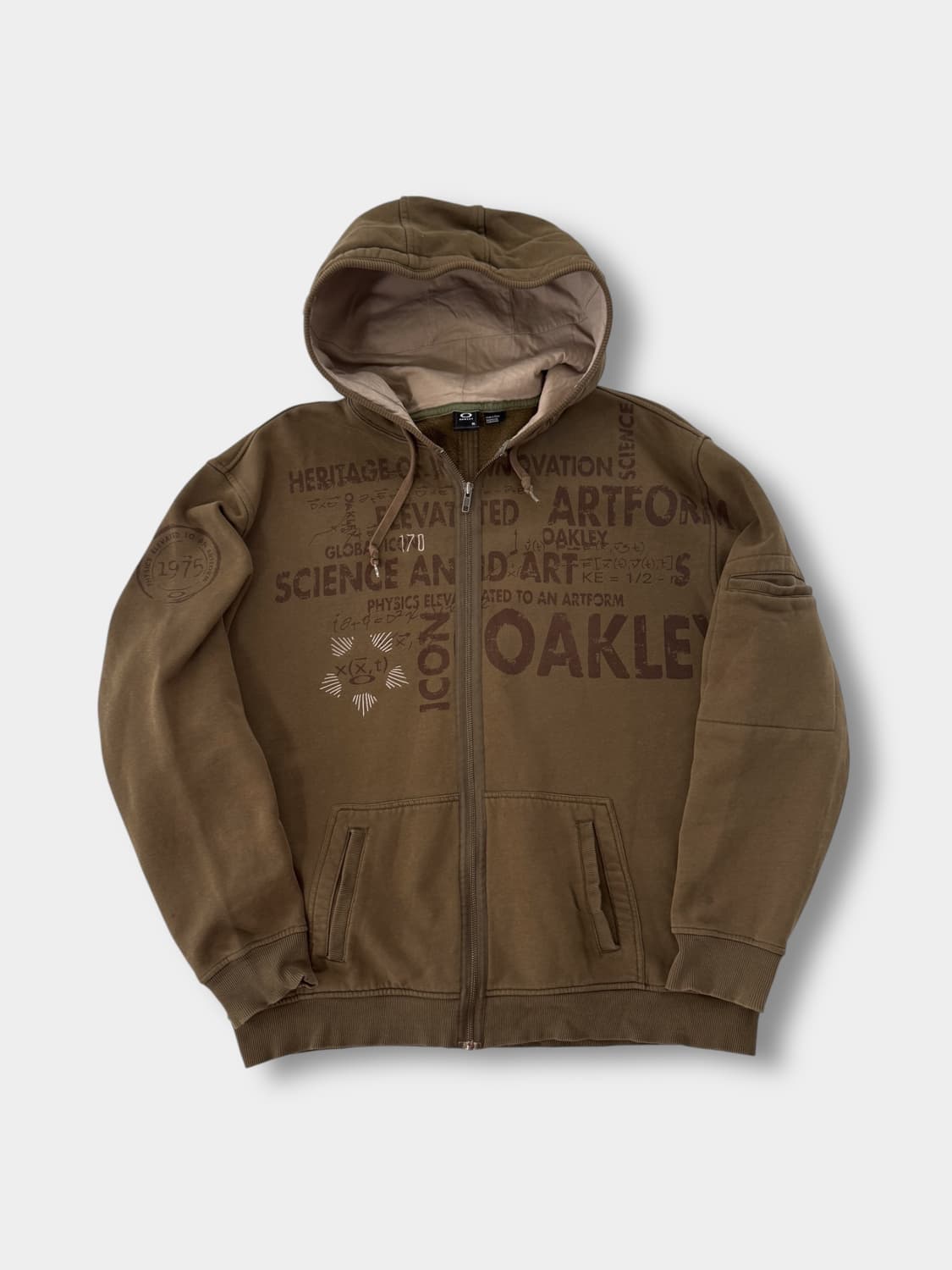 오클리 오버사이즈 00‘s 아카이브 빈티지 스웻 후드집업 상품이미지1