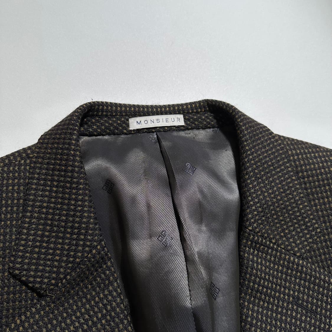 지방시 캐시미어 블렌드 트위드 체크 싱글 2B 블레이저 상품이미지3