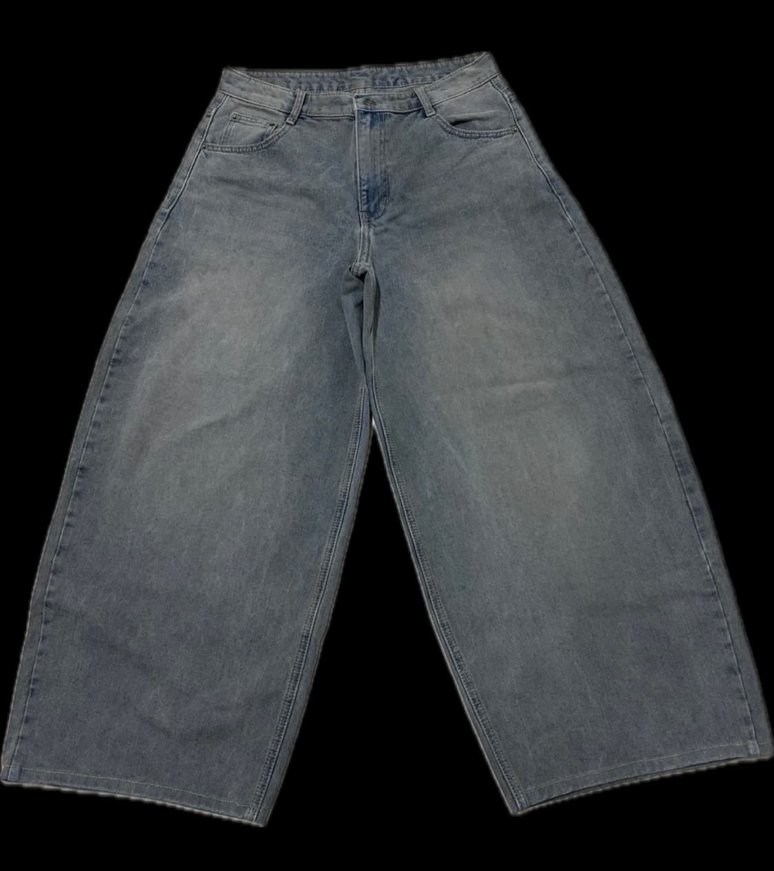 블랙업 사사키 워싱 와이드 데님팬츠 L 상품이미지5