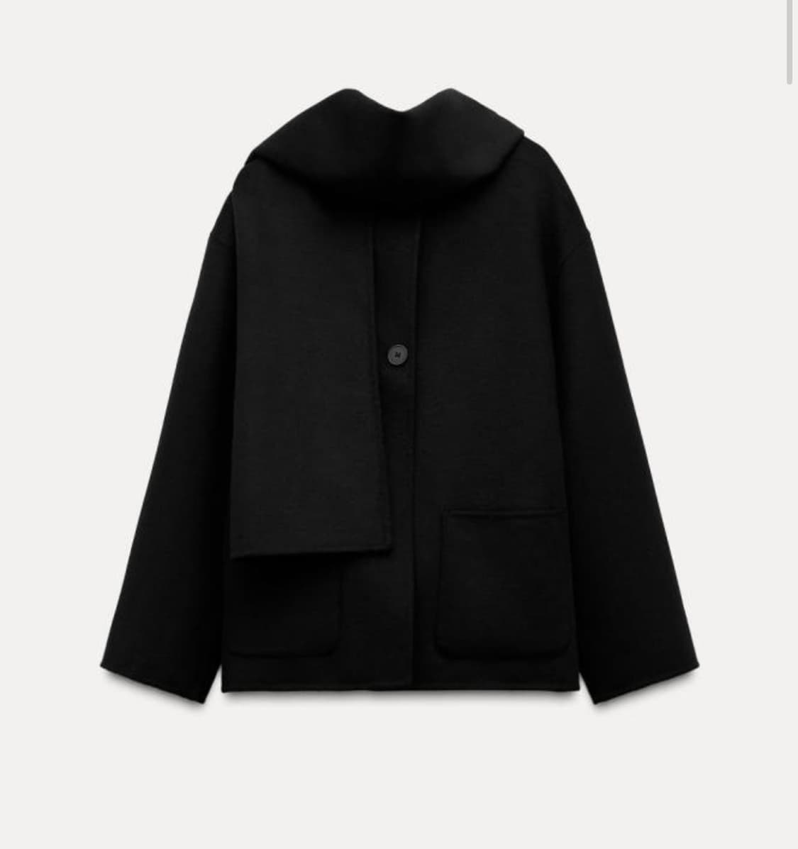 자라 울 머플러 숏코트 상품이미지1