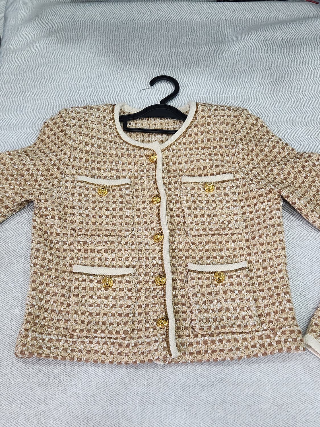 [M] 더맥 The Mac 금장 트위드 자켓 니트 가디건 상품이미지6