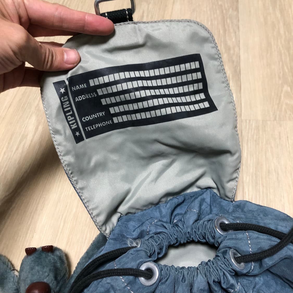 (ONE SIZE) 키플링 Y2K 허니비 복조리 백팩 파스텔 블루 키플링 상품이미지2