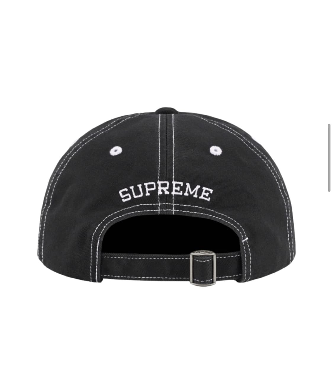 슈프림 바이저 스티치 6 패널 블랙 볼캡 상품이미지2