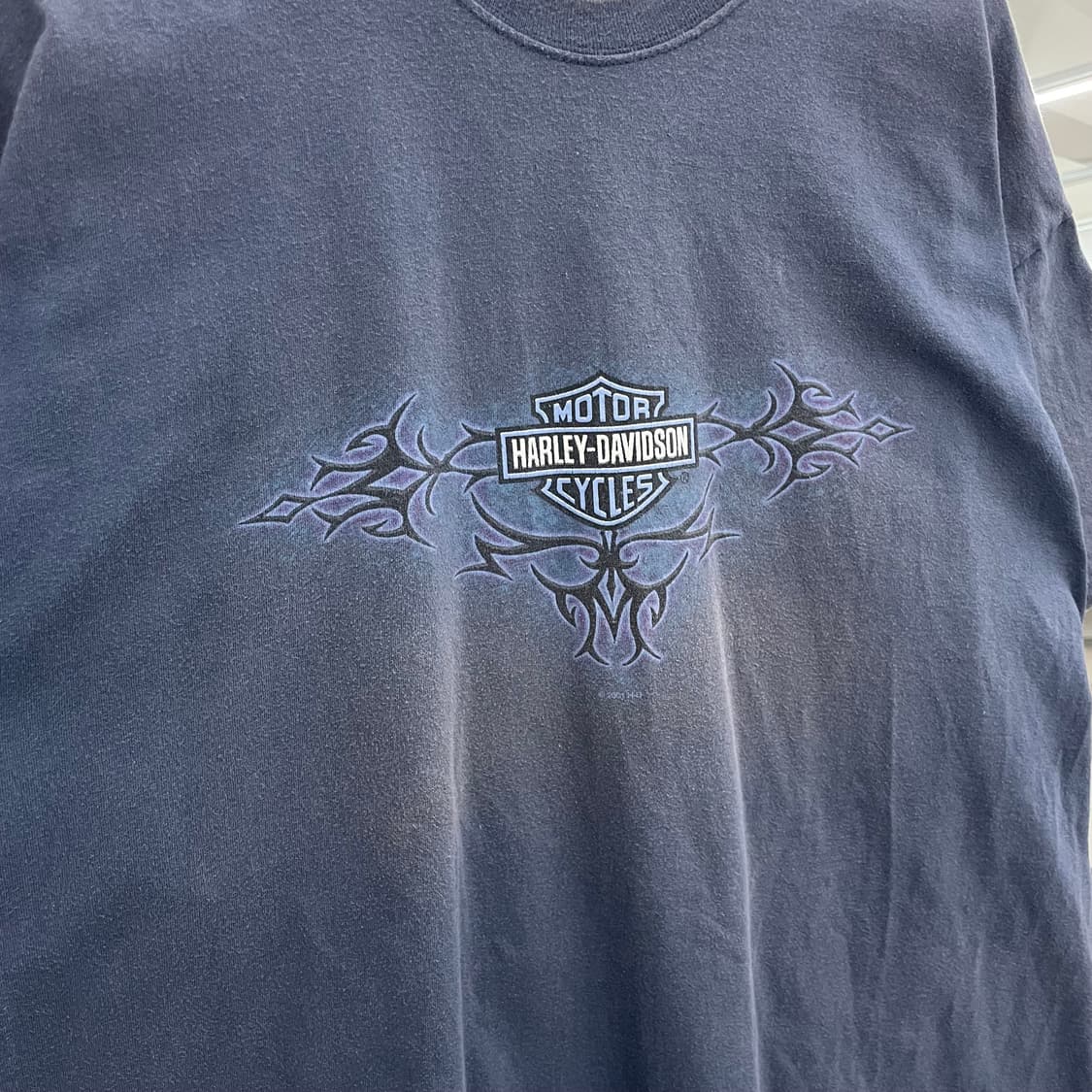 할리데이비슨 00s 트라이벌 하드 페이딩 빈티지 반팔 티셔츠 상품이미지4