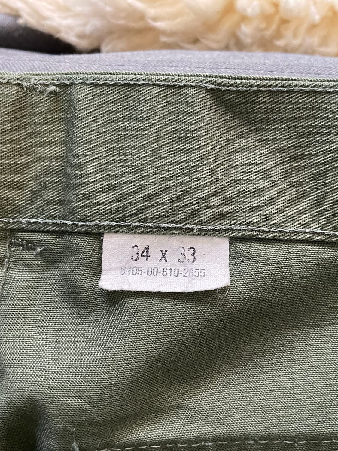 미군 og-507 퍼티그 카키 팬츠바지 상품이미지2