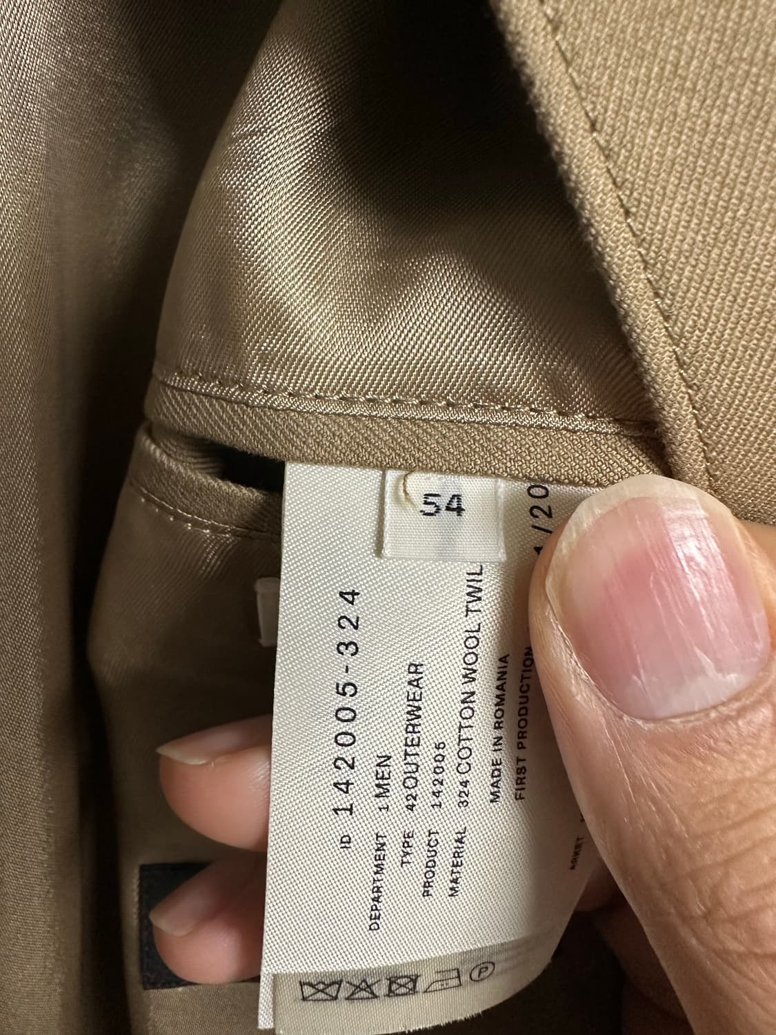 아르켓(ARKET) 코튼 울 트윌 코트 판매 (이태리 베스테 원단/110 상품이미지6