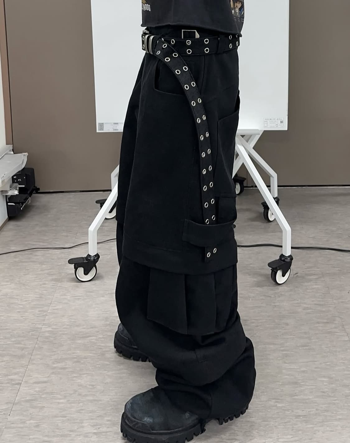 카미엔 타이탄 배기 팬츠 블랙 상품이미지1