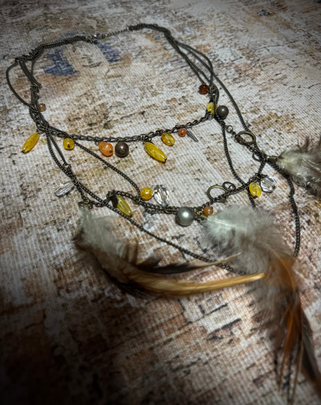 vintage feather necklace 상품이미지3