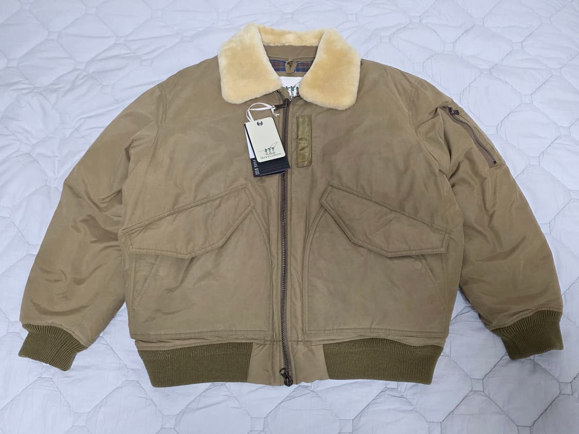 헨리코튼 스핏파이어 빈티지왁스 다운자켓 베이지 100 상품이미지1