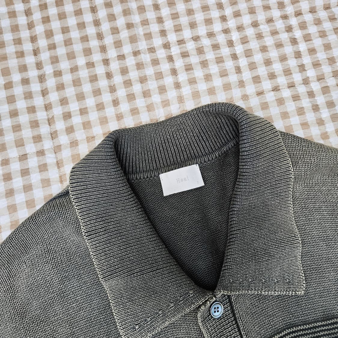 Heai 워시드 트러커 니트 가디건 남자100~105 상품이미지4