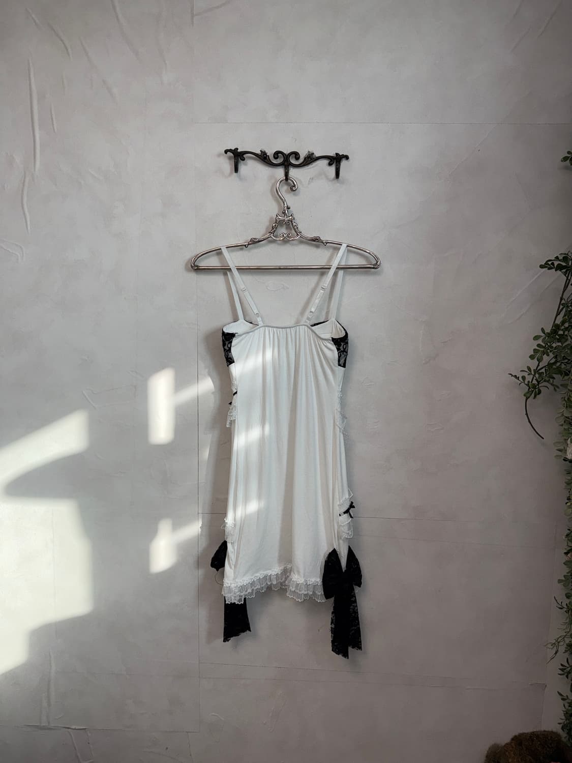 Black&white gothic cross ribbon lace ops 상품이미지7