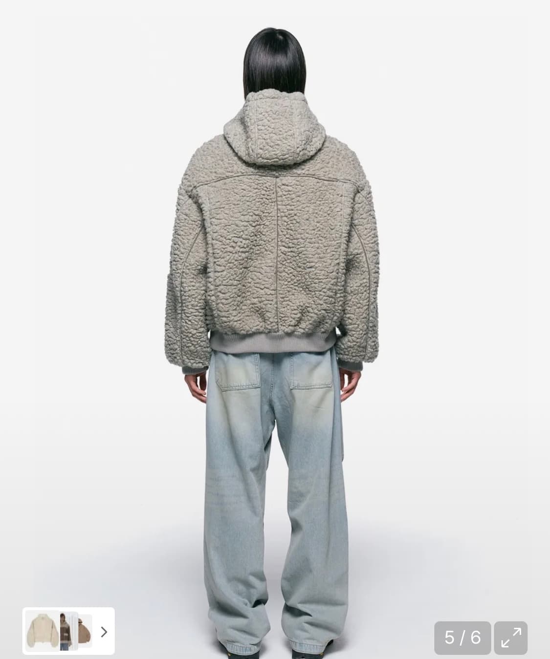 텍스처드 울 후드 점퍼 BEIGE - L 상품이미지2