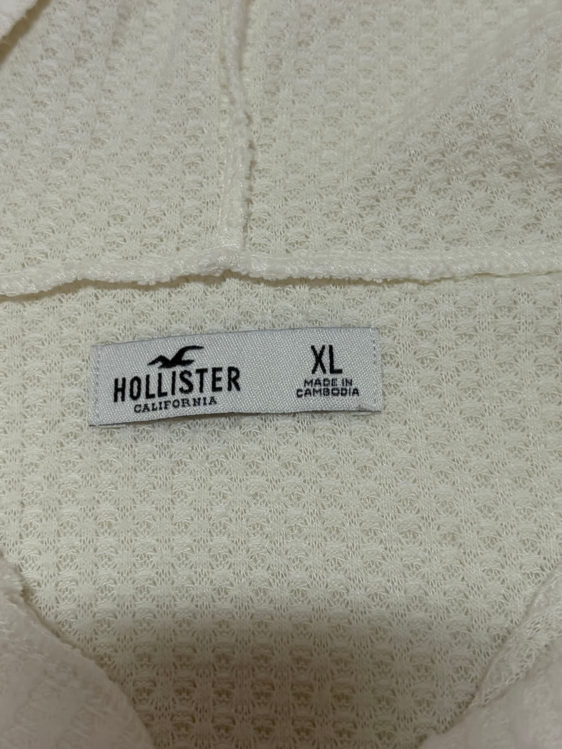 홀리스터 화이트 와플 후드 상품이미지4