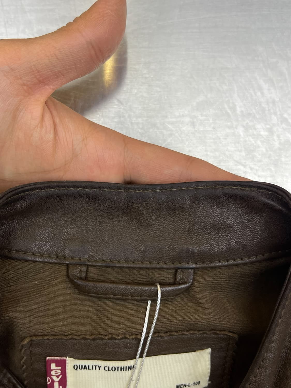 리바이스 램 레더 바이커 집업 베스트 상품이미지10