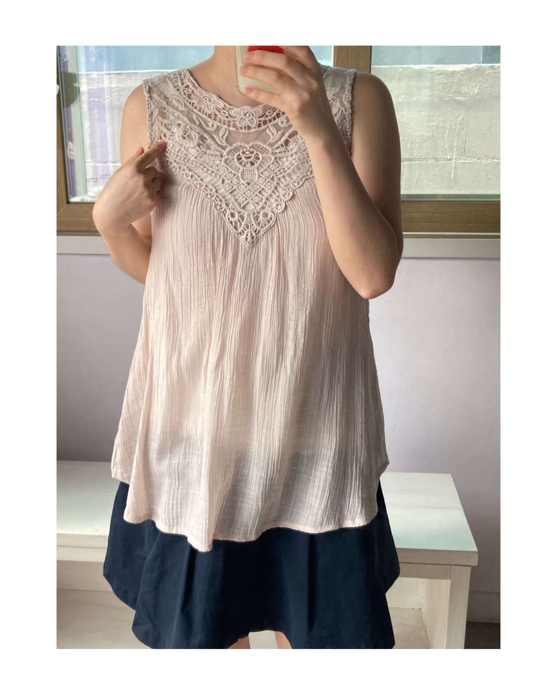 뮤트톤 레이스 나시, 민소매 상품이미지2