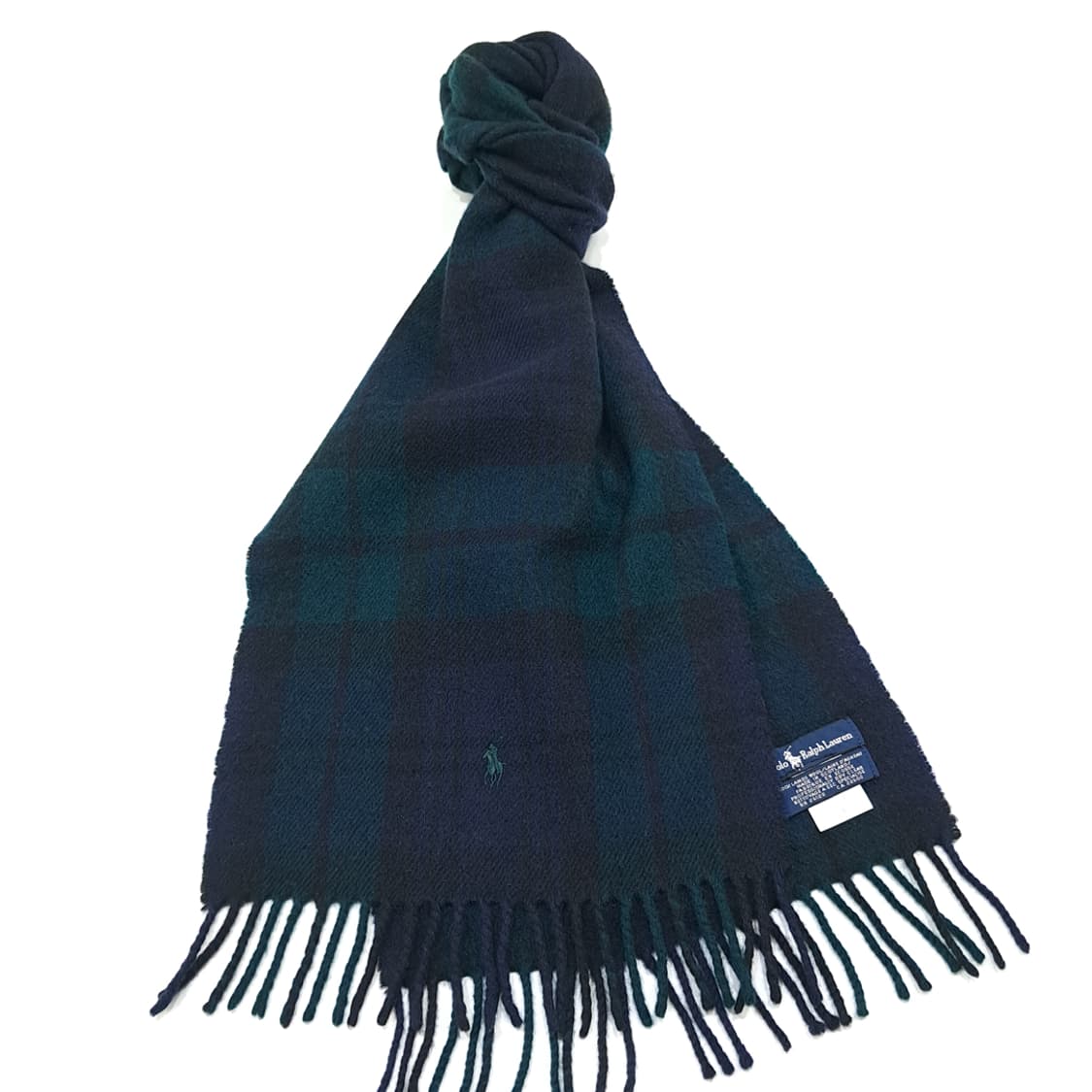 MX347 폴로 랄프로렌 블랙워치 타탄체크 램스울 목도리 머플러 상품이미지2