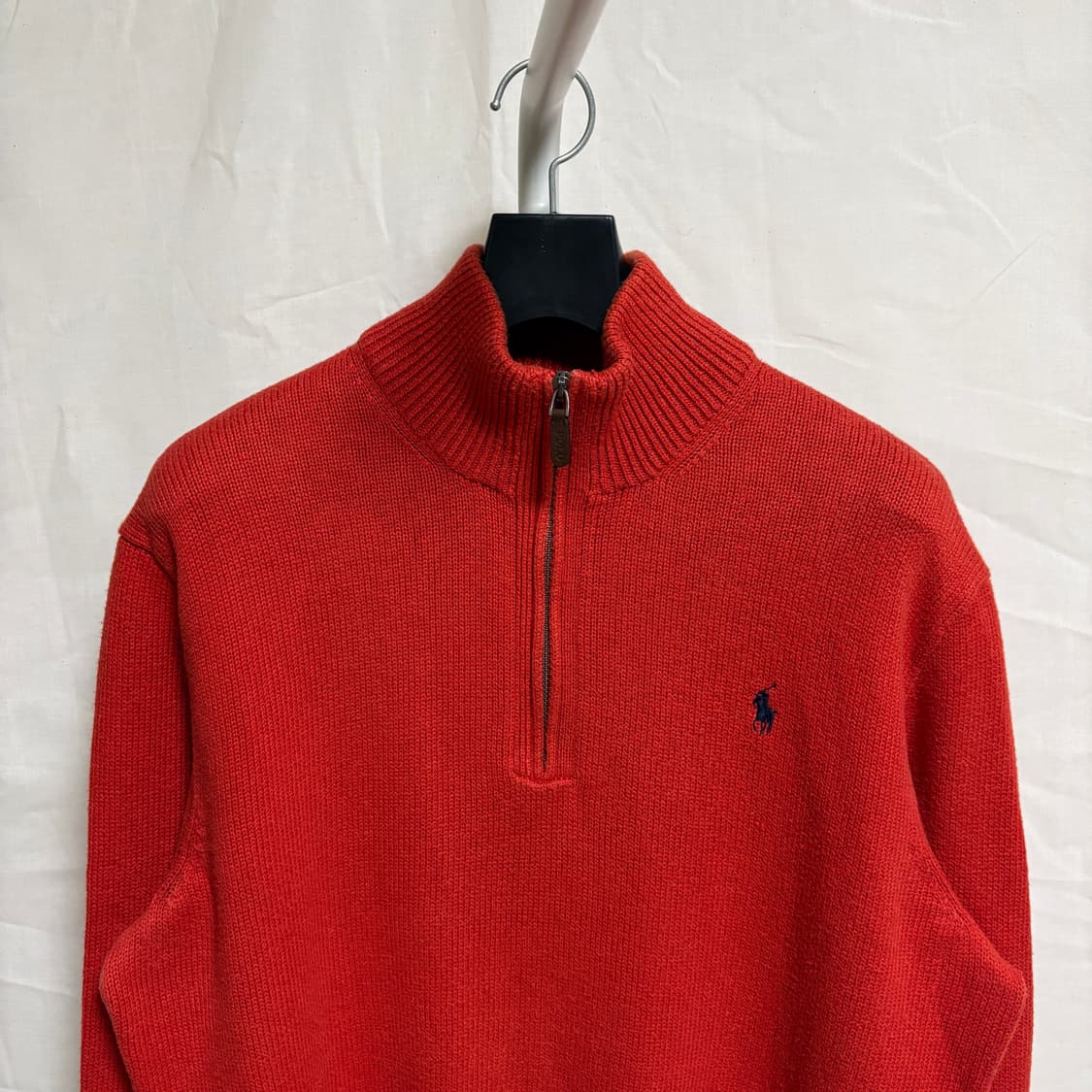 폴로 랄프로렌 코튼 반집업 니트 / 오렌지, M 상품이미지2