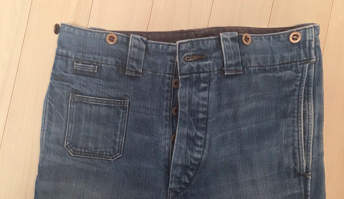 더블알엘 RRL 데님 신치백 팬츠(30) + 로고티 M 상품이미지3
