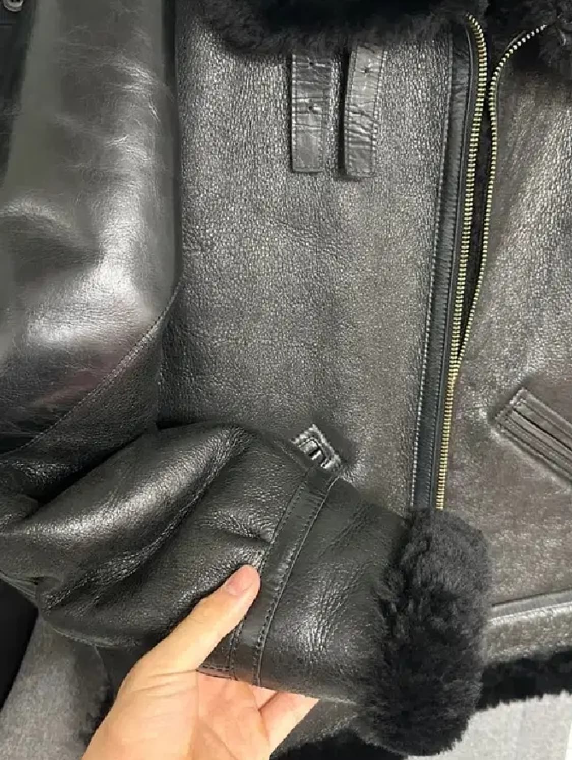 말가죽 보강 무스탕 무톤 자켓 xxl 역시즌 상품이미지3