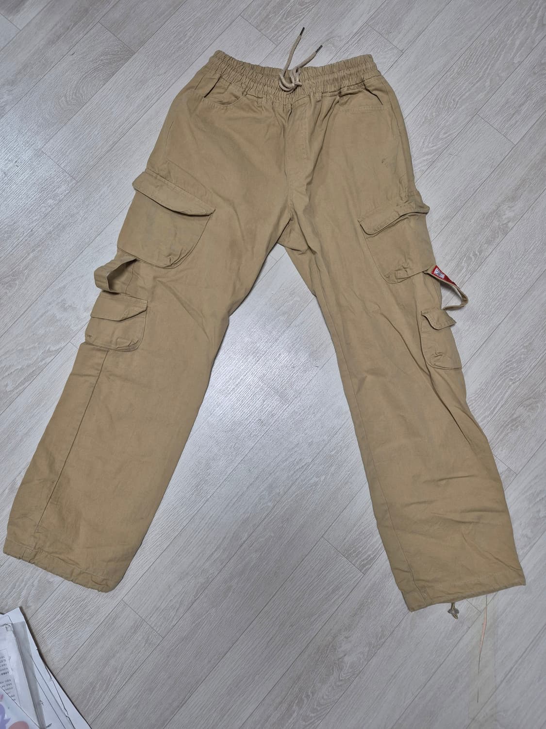 베이지 카고코튼팬츠 상품이미지1