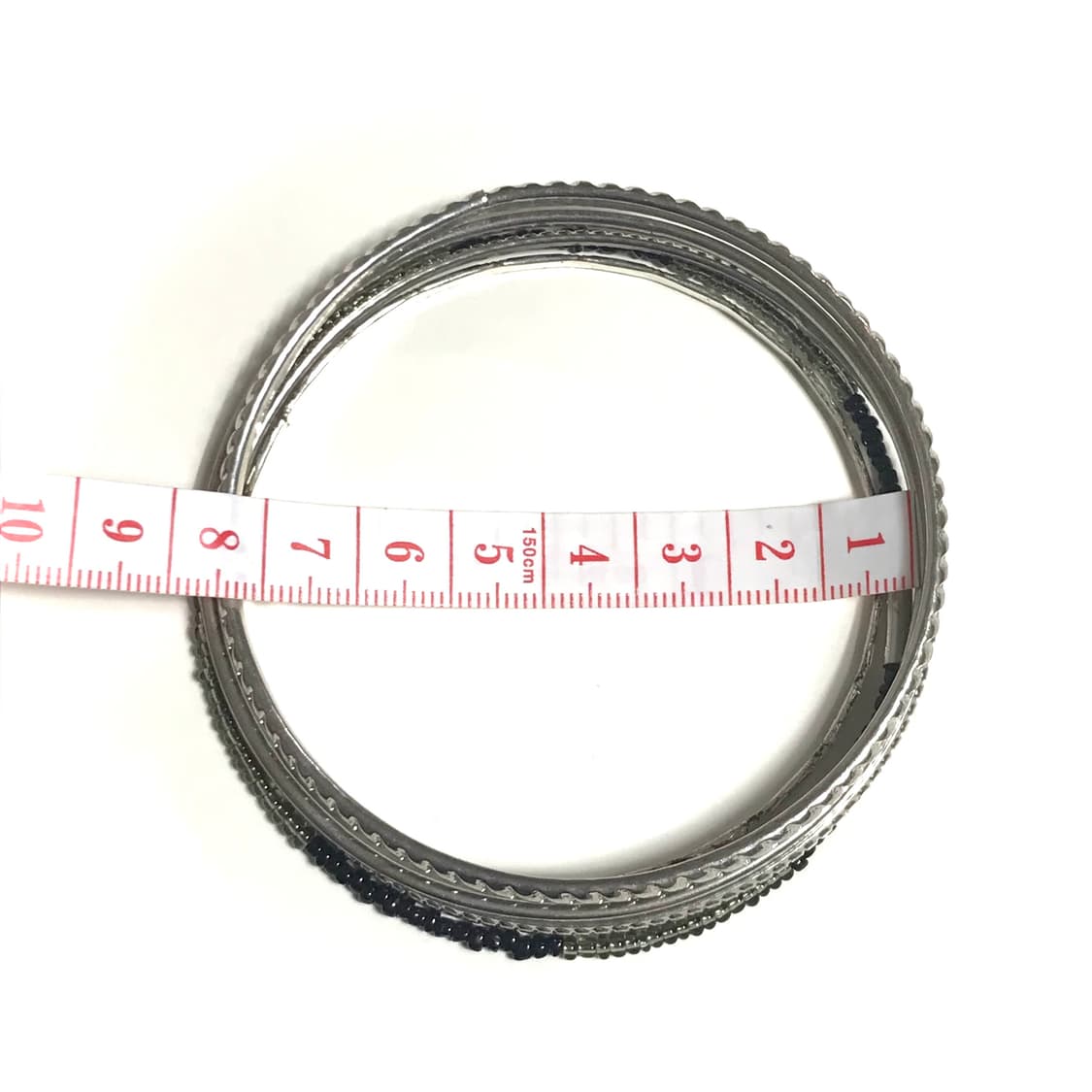 일본 빈티지 레이어드 뱅글 팔찌 실버 비즈 y2k 갸루 펑크 락시크 상품이미지6
