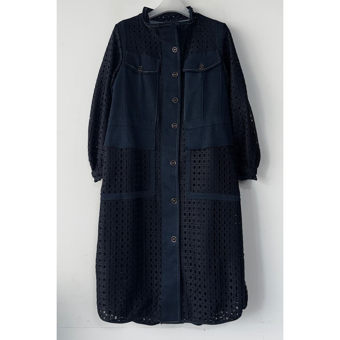 마인 MINE 크로셰 레이스 데님 원피스 상품이미지2