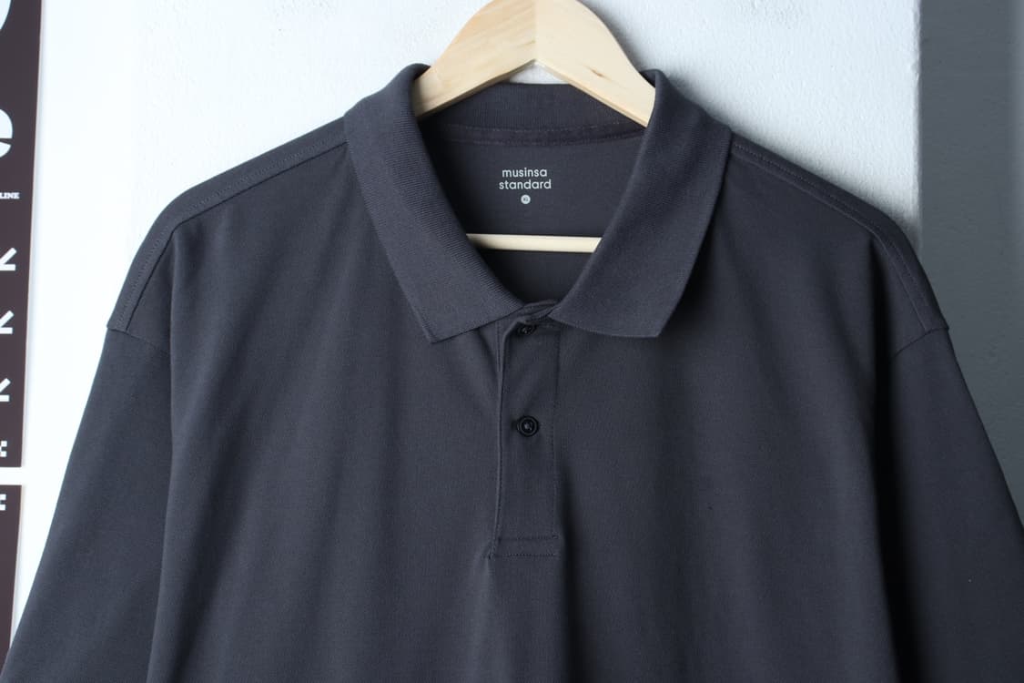 (XL-2XL) 무신사 스탠다드 반팔 카라 티셔츠 오버핏-H33505 상품이미지3