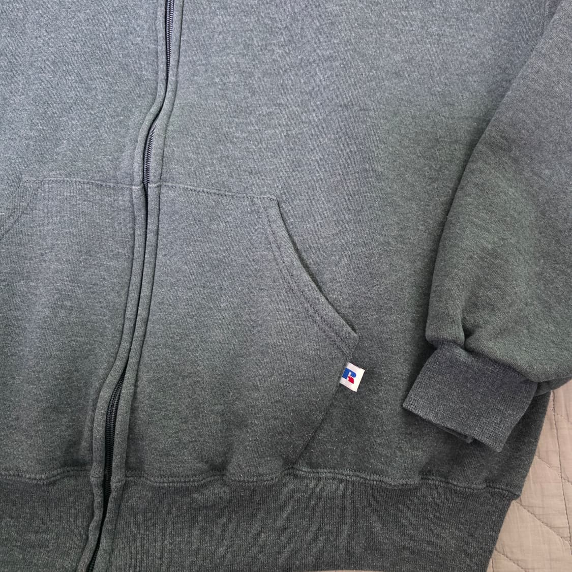 [XXL] 90s 빈티지 러셀 애슬레틱 후드집업 다크 그레이 ver. 굿 상품이미지2